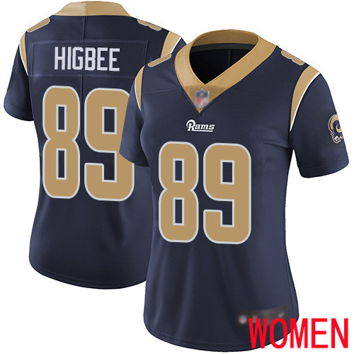 Los Angeles Rams Limited Navy Blue Women Tyler Higbee Home Jersey NFL Football #89 Vapor Untouchable